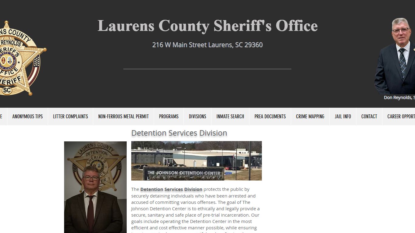 Detention Services Division - laurenscountysheriff